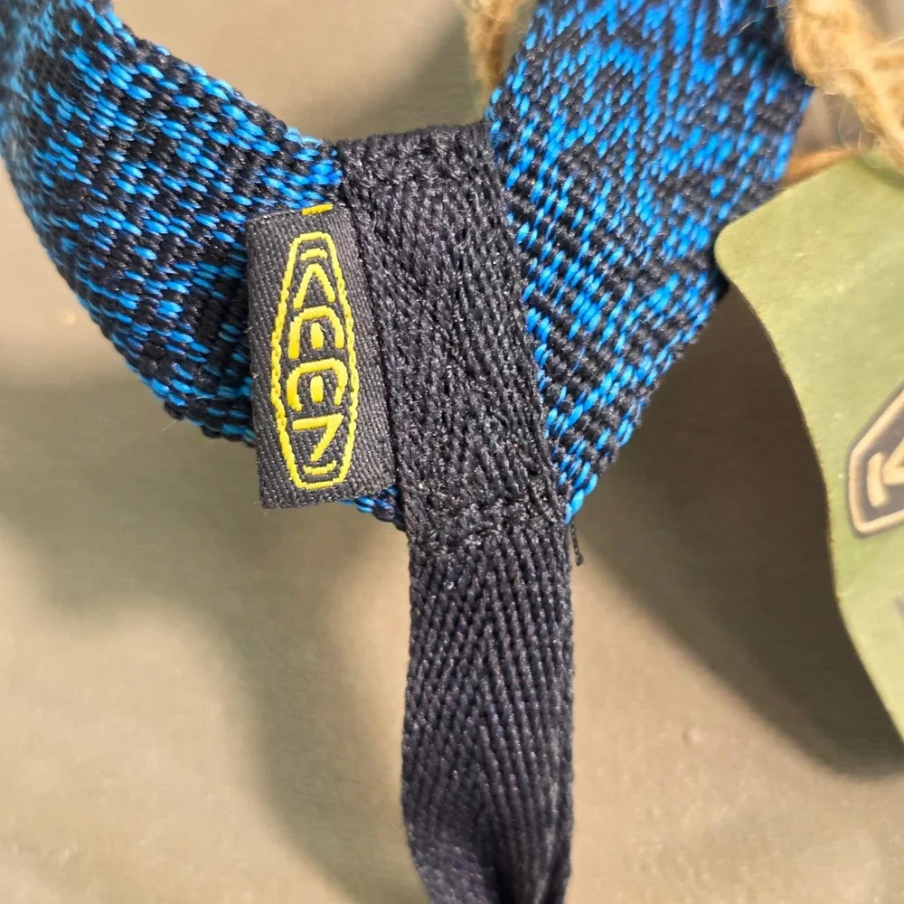 KEEN Harvest Flip Flops Olive Blue Recycled Mens 15 NEW